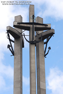 Het monument naar de herfst Scheepswerf Werkers van 1970, Gdansk