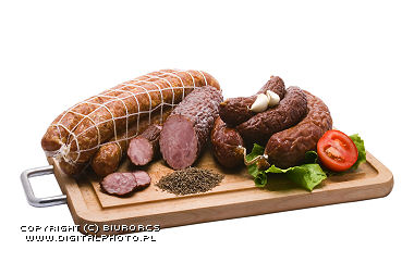 Smoked sausage, images of sausages