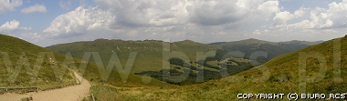 Gry Bieszczady panorama z przeczy pod Tarnic