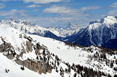 Marmolada Dolomiterna, panoramafoto Dolomiterna