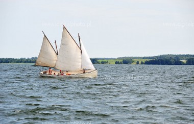 Sailing on Masurian Lakes, sailing boat
