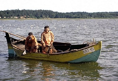 Fishermen, boat