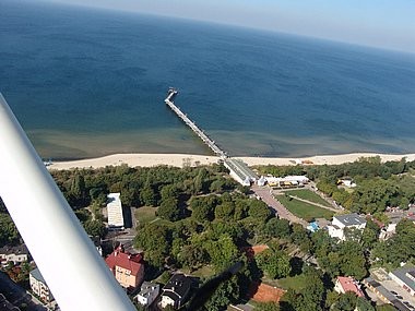 Flygfoto Miedzyzdroje, Polen