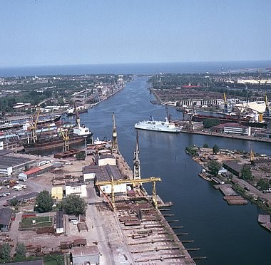 Port, widok z góry na port