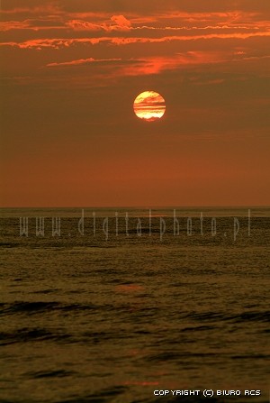 Mer baltique, coucher du soleil
