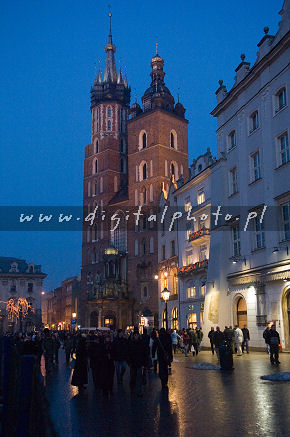 Krakow in nacht