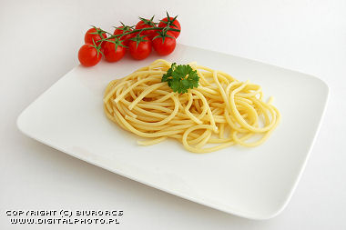 Spaghetti na talerzu