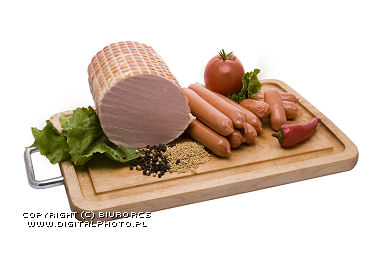 Ham, frankfurterworsten, vleesbeeld