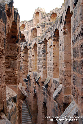Romerska amfiteatern, El Jem, Tunisien