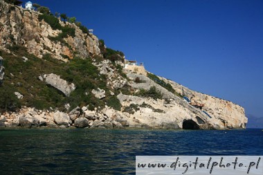 Mar, rochas, Grécia