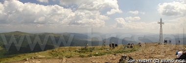 Góry Bieszczady Tarnica panorama na szczycie