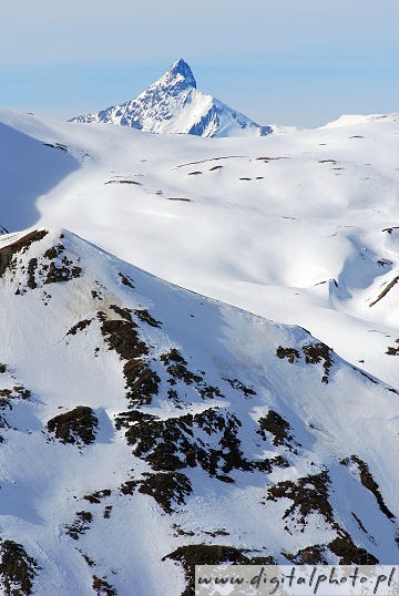 Alpejskie krajobrazy, szczyt