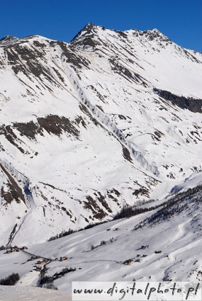 Foto's van de berg, Alpenpanorama, Winter