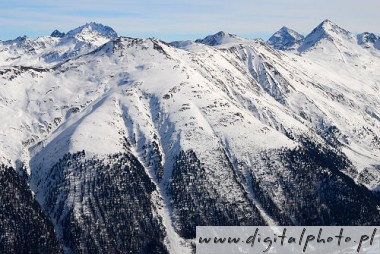 Górska panorama, zimowe widoki
