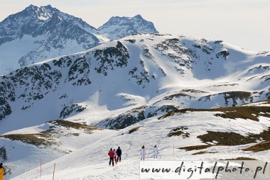 Alpiene skiër, Skiën Alpen