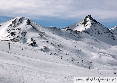Skiområde digital foto, Alpene