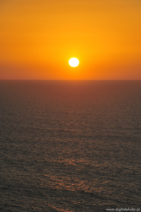 Ocean Atlantycki, zachód słońca