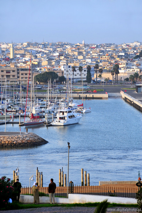 Rabat, Marockos huvudstad, hamn och medina i Rabat