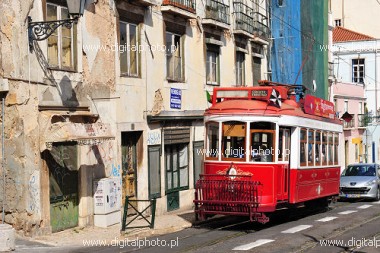 Lissabon fotogalleri, spårvagn (Electrico) i Lissabon