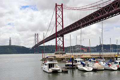 25 de Abril bron, Lissabon broar, hängbro