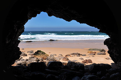 Grottor i Portugal, ocean, grotta
