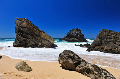 Holiday in Portugal, beautiful sandy beach
