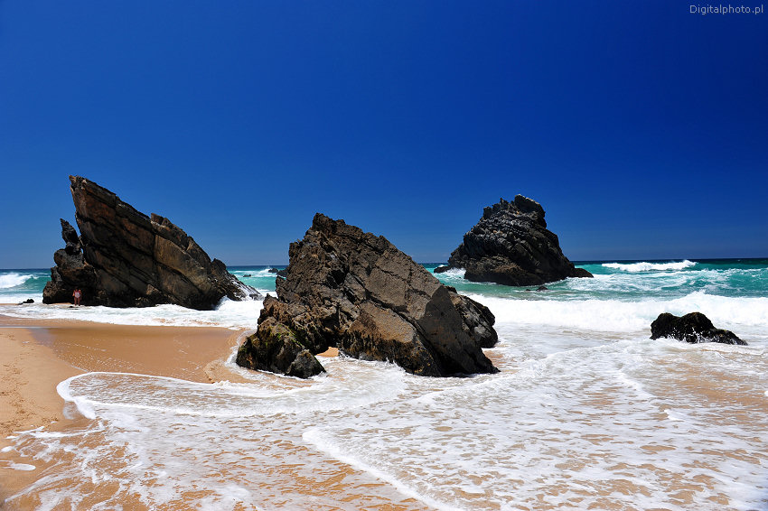 Atlantikküste Strände, Adraga Strand in Portugal