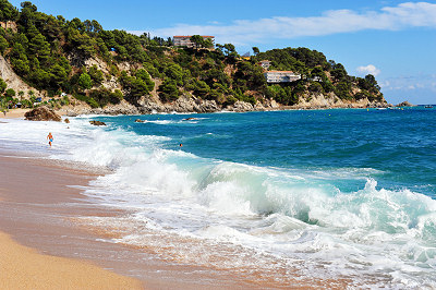 Spaniens stränder - vacker strand, Tossa de Mar
