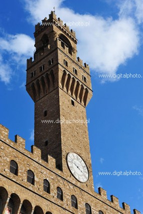Florens - huvudstad i Toscana - Palace Vecchio (gamla palatset)