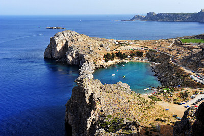 Pictures of Rhodes, St. Paul Bay in Lindos