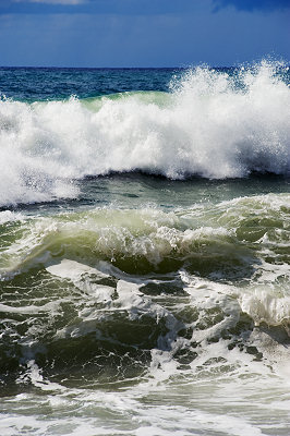 Huge wave on the ocean, tsunami