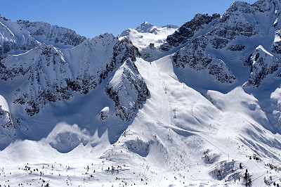 Presena glacier Itália, estância de esqui Passo Tonale