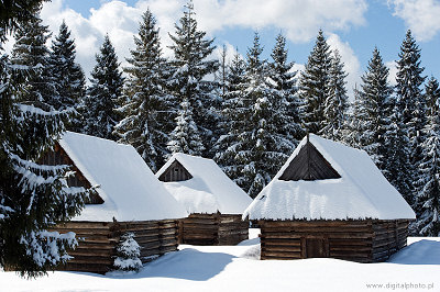 Winter in den Bergen, Berglandschaft Postkarte