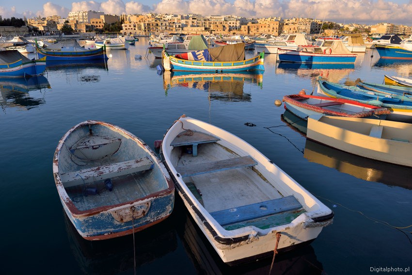 Boats in harbour Malta