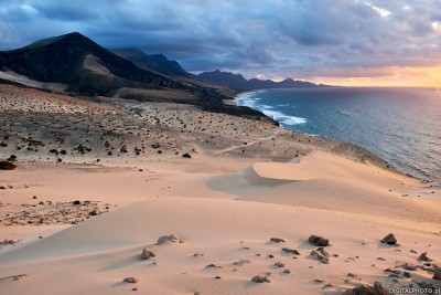 Cofete, zachód słońca, Fuerteventura