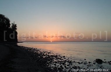 Morze - wschód słońca - klif - Gdynia Orłowo