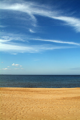 Images de plage, ciel, mer, sable
